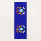 Patriottische Yoga Matten met vlag van Michigan (Achterkant)