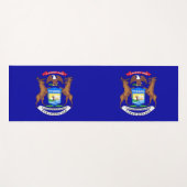 Patriottische Yoga Matten met vlag van Michigan (Voorkant (horizontaal))