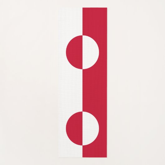 Patriottische yogamatten met vlag van Groenland Yogamat (Voorkant)