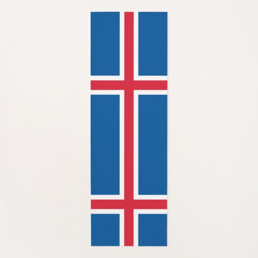 Patriottische yogamatten met vlag van IJsland Yogamat (Voorkant)
