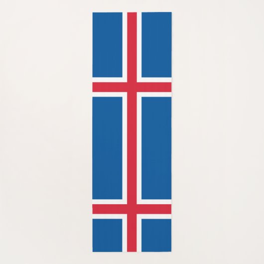Patriottische yogamatten met vlag van IJsland Yogamat (Achterkant)