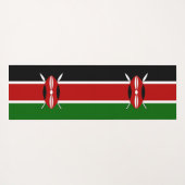 Patriottische yogamatten met vlag van Kenia Yogamat (Achterkant (horizontaal))