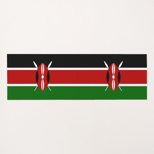 Patriottische yogamatten met vlag van Kenia Yogamat (Achterkant (horizontaal))