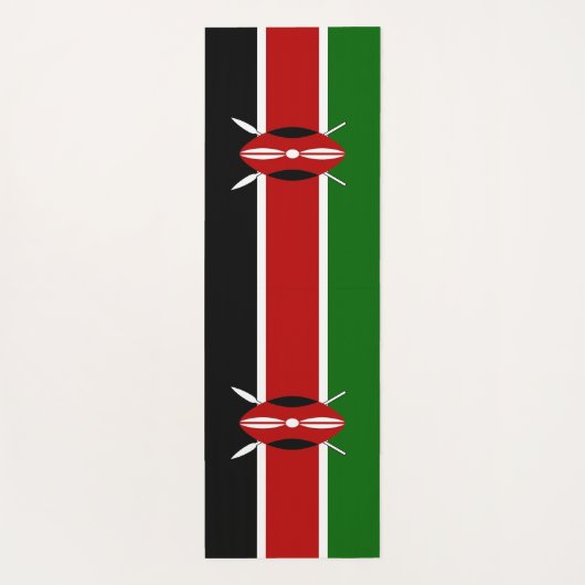 Patriottische yogamatten met vlag van Kenia Yogamat (Achterkant)