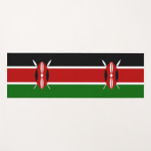 Patriottische yogamatten met vlag van Kenia Yogamat (Voorkant (horizontaal))