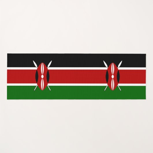 Patriottische yogamatten met vlag van Kenia Yogamat (Voorkant (horizontaal))