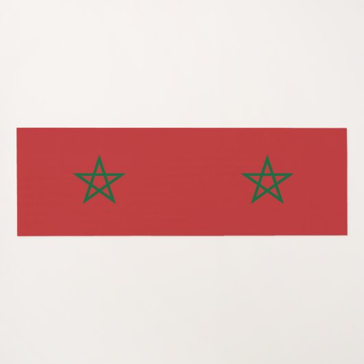 Patriottische yogamatten met vlag van Marokko Yogamat (Achterkant (horizontaal))