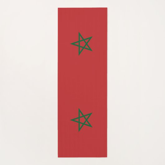 Patriottische yogamatten met vlag van Marokko Yogamat (Achterkant)