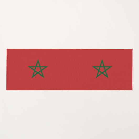 Patriottische yogamatten met vlag van Marokko Yogamat (Voorkant (horizontaal))