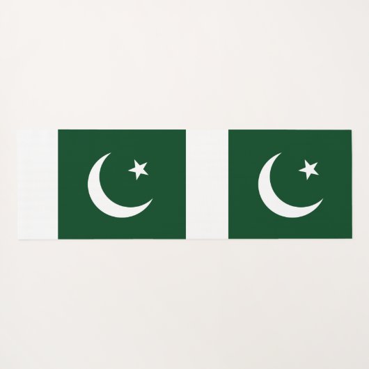 Patriottische yogamatten met vlag van Pakistan Yogamat (Achterkant (horizontaal))