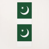 Patriottische yogamatten met vlag van Pakistan Yogamat (Achterkant)