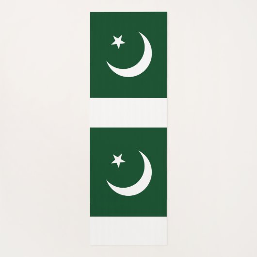 Patriottische yogamatten met vlag van Pakistan Yogamat (Achterkant)