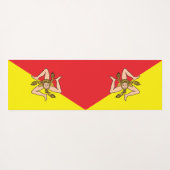 Patriottische yogamatten met vlag van Sicilië, Ita Yogamat (Achterkant (horizontaal))