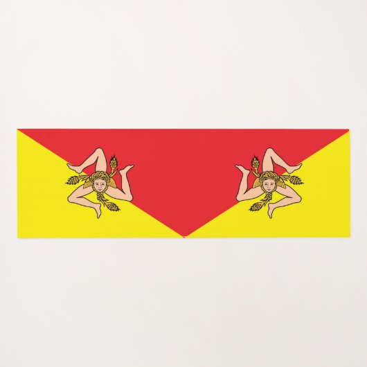 Patriottische yogamatten met vlag van Sicilië, Ita Yogamat (Achterkant (horizontaal))