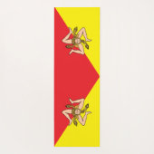 Patriottische yogamatten met vlag van Sicilië, Ita Yogamat (Achterkant)