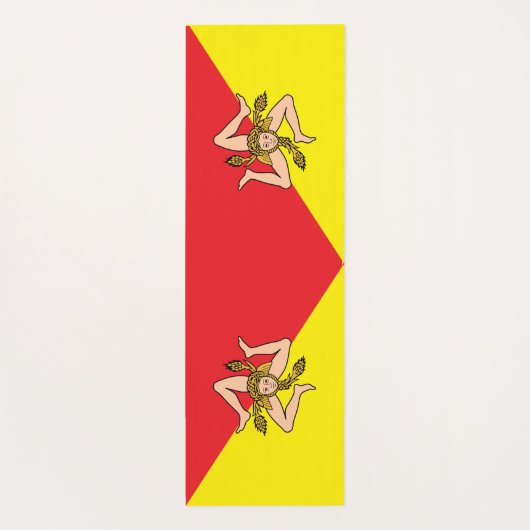 Patriottische yogamatten met vlag van Sicilië, Ita Yogamat (Achterkant)