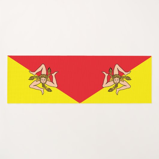 Patriottische yogamatten met vlag van Sicilië, Ita Yogamat (Voorkant (horizontaal))
