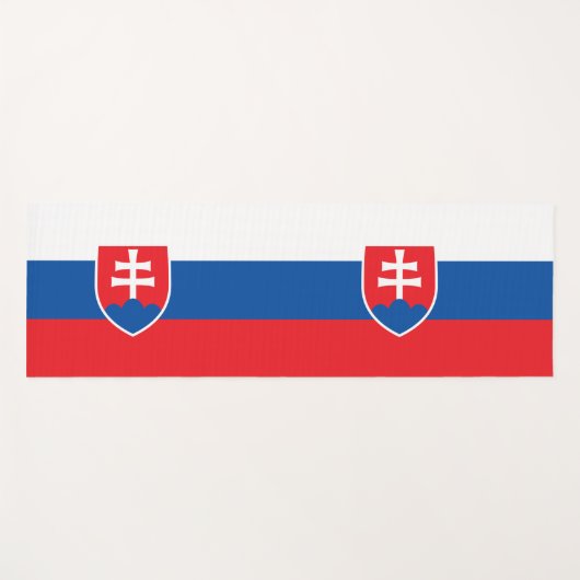Patriottische yogamatten met vlag van Slowakije Yogamat (Voorkant (horizontaal))