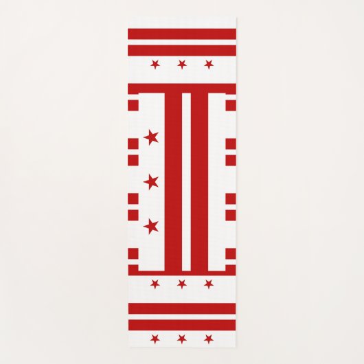 Patriottische yogamatten met vlag van Washington D Yogamat (Voorkant)