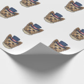 Patriottische Yorkshire Terrier Antiek Cadeaupapier (Hoek)