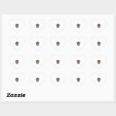 Patriottische Yorkshire Terrier Antiek Hart Sticker (Vel)