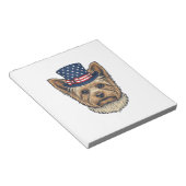 Patriottische Yorkshire Terrier Antiek Notitieblok (Schuin)