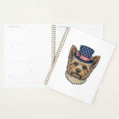 Patriottische Yorkshire Terrier Antiek Planner (Display)