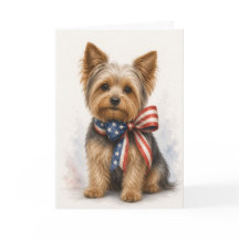 Patriottische Yorkshire Terrier - Yorkie 4 juli