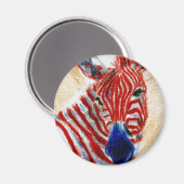 Patriottische Zebra magneet (Voorkant / Achterkant)