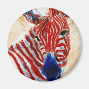 Patriottische Zebra magneet