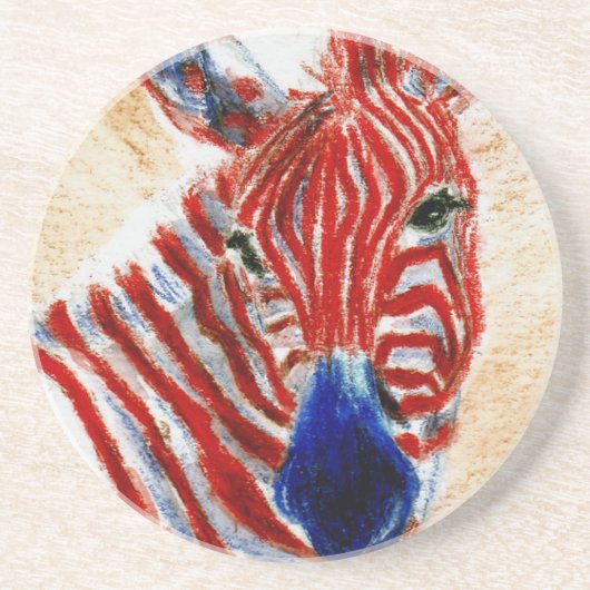 Patriottische Zebra Onderzetters (Voorkant)