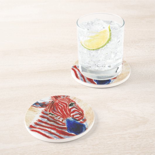 Patriottische Zebra Onderzetters (Zijkant)
