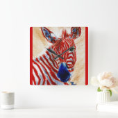 Patriottische Zebra wandklok (Huis)