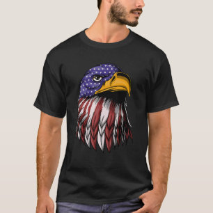 Patriottische zeearend Amerikaanse vlag Amerikaans T-shirt