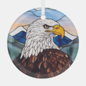 Patriottische zeearend bevlekt glas ornament (Voorkant)