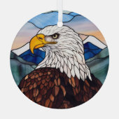 Patriottische zeearend bevlekt glas ornament (Achterkant)