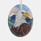 Patriottische zeearend bevlekt glas ornament (Voorkant Rechts)