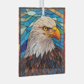 Patriottische zeearend bevlekt glas ornament (Voorkant Rechts)