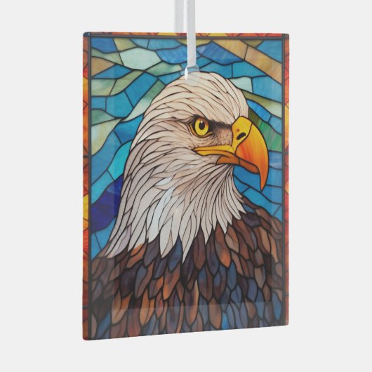 Patriottische zeearend bevlekt glas ornament (Voorkant Rechts)