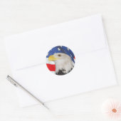 Patriottische zeearend en Amerikaanse vlag Sticker (Envelop)