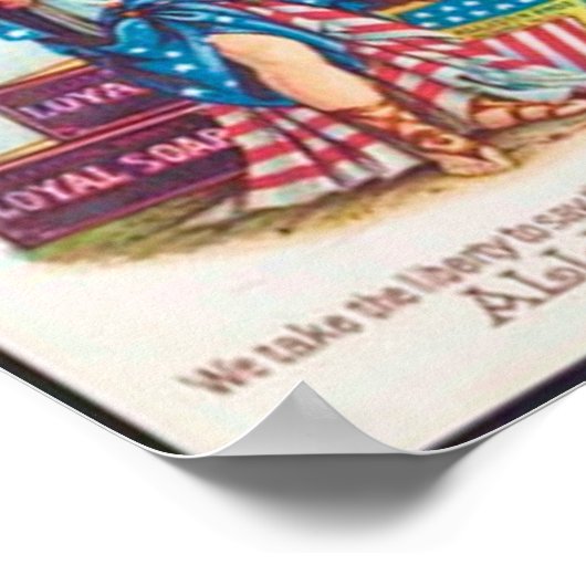 Patriottische zeep-Poster Poster (Hoek)