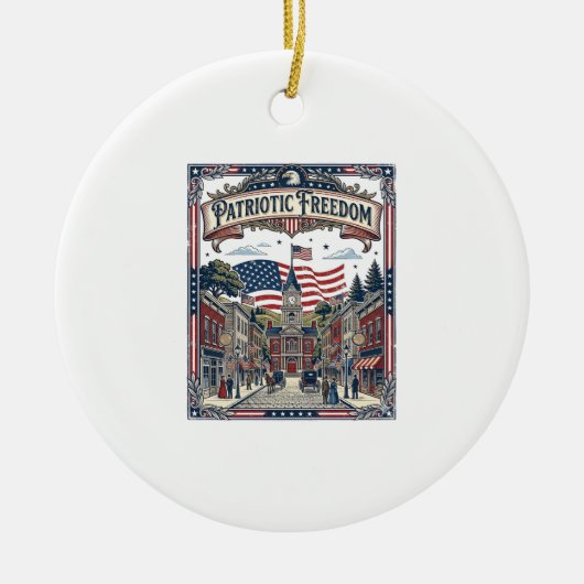 Patriottische Zeepmaker Keramisch Ornament (Voorkant)