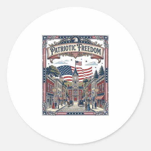 Patriottische Zeepmaker Ronde Sticker (Voorkant)