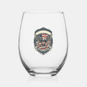Patriottische Zeepmaker  Wijnglas Zonder Voet (Achterkant)