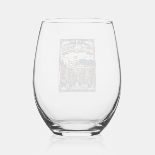 Patriottische Zeepmaker Wijnglas Zonder Voet (Voorkant)