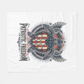 Patriottische Zeeschildpad Fleece Deken (Voorkant (Horizontaal))