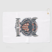 Patriottische zeeschildpad golfhanddoek (Horizontaal)