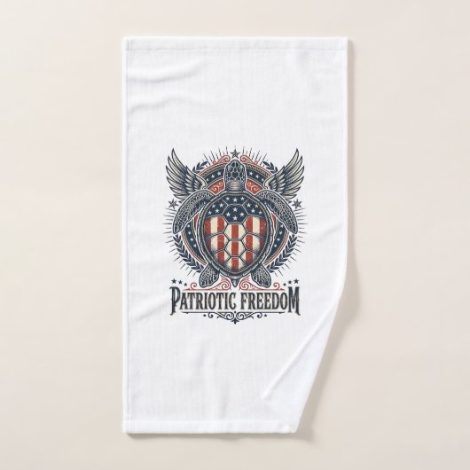 Patriottische zeeschildpad handdoek (Handdoek)