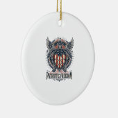 Patriottische Zeeschildpad Keramisch Ornament (Rechts)