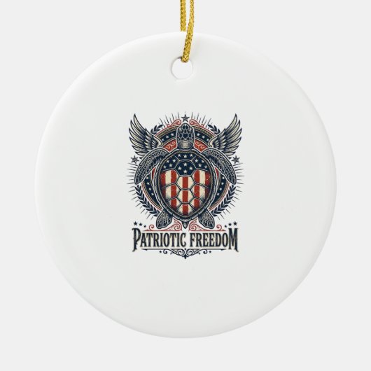 Patriottische Zeeschildpad Keramisch Ornament (Voorkant)
